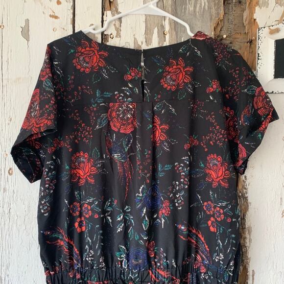 Isani for target black floral button front jumpsuit - Picture 7 of 9